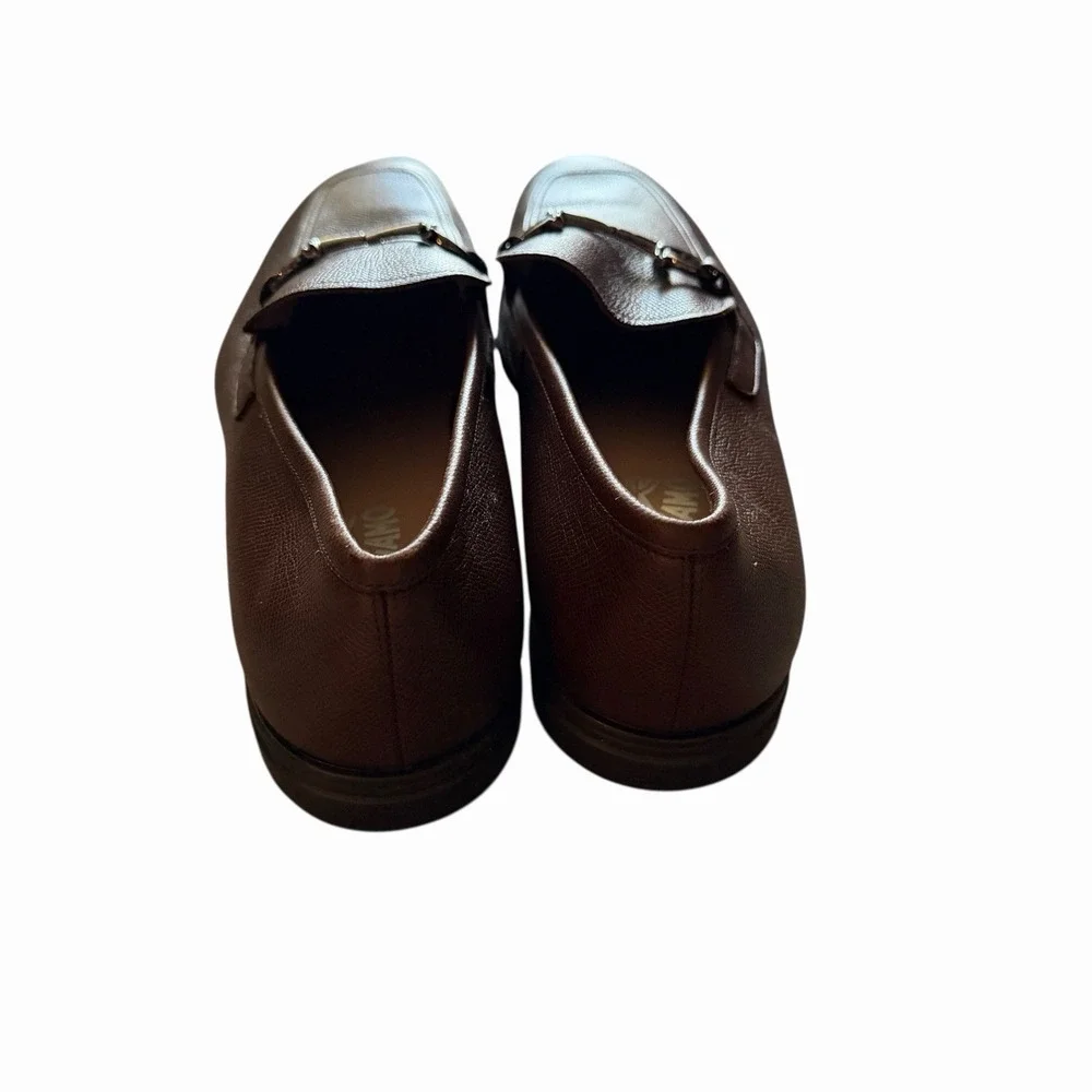 Salvatore Ferragamo Men's Scarlet Gancini  Leather Loafers Brown 10.5 E - Picture 4 of 8
